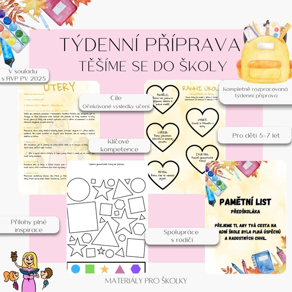 Týdenní příprava - Těšíme se do školy