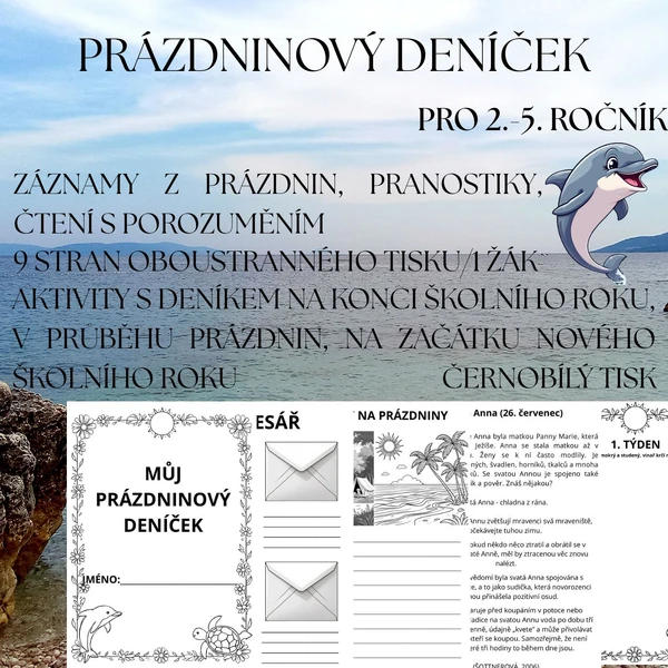 Prázdninový deník - záznamy z prázdnin, pranostiky, PL