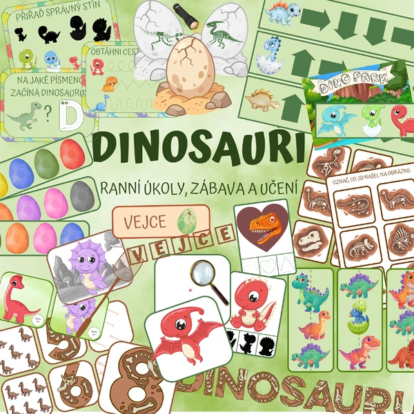 DINOSAUŘI - ranní úkoly, zábava a učení