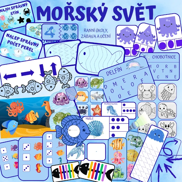 MOŘSKÝ SVĚT - ranní úkoly, zábava a učení