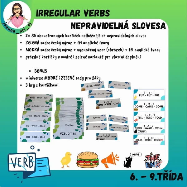 AJ - Irregular verbs - flashcards