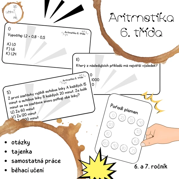 Opakování - aritmetika 6. třída (Treasure Hunt)