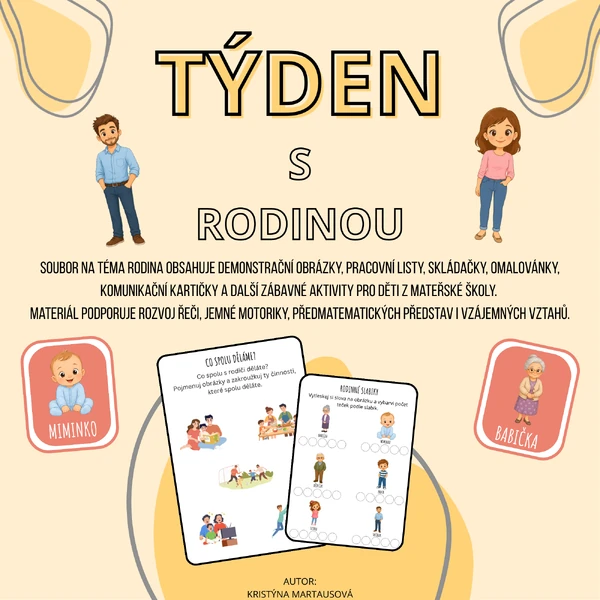 Týden s rodinou - Pracovní listy a aktivity pro děti v MŠ
