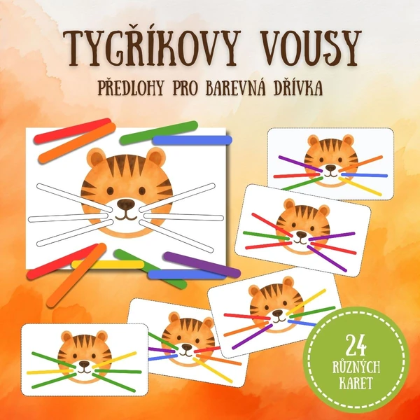 Tygříkovy vousy - předlohy pro barevná dřívka