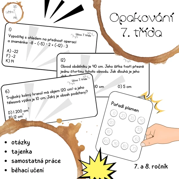 Opakování - učivo 7. třída (Treasure Hunt)