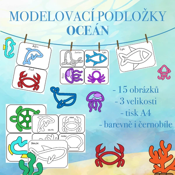 Modelovací podložky - Oceán