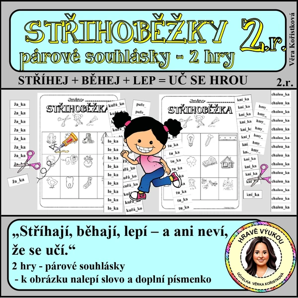 STŘIHOBĚŽKY – PÁROVÉ SOUHLÁSKY – 2 hry