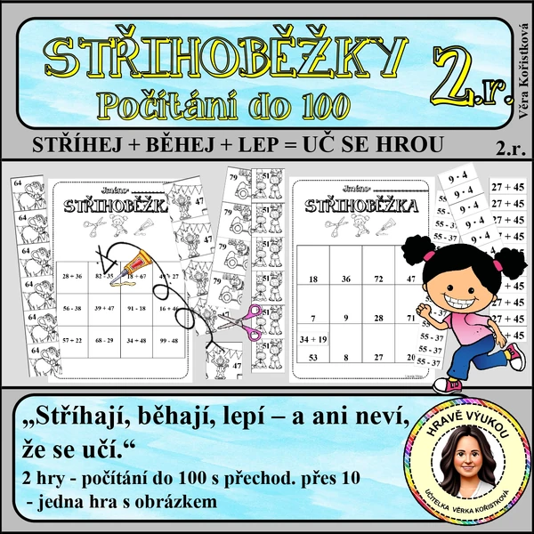 STŘIHOBĚŽKY – POČÍTÁNÍ DO 100 S PŘECH. PŘES 10