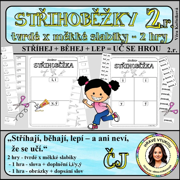 STŘIHOBĚŽKY – TVRDÉ x MĚKKÉ SLABIKY – 2 hry