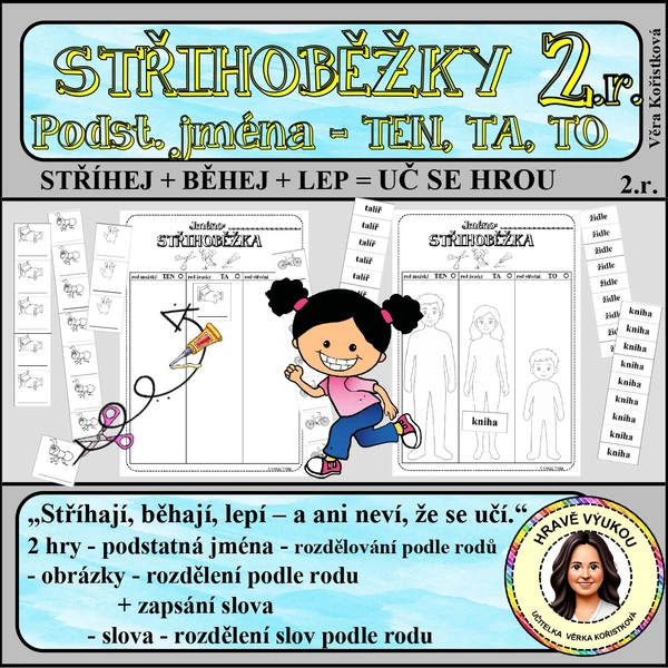 STŘIHOBĚŽKY – RODY PODSTATNÝCH JMEN – 2 hry