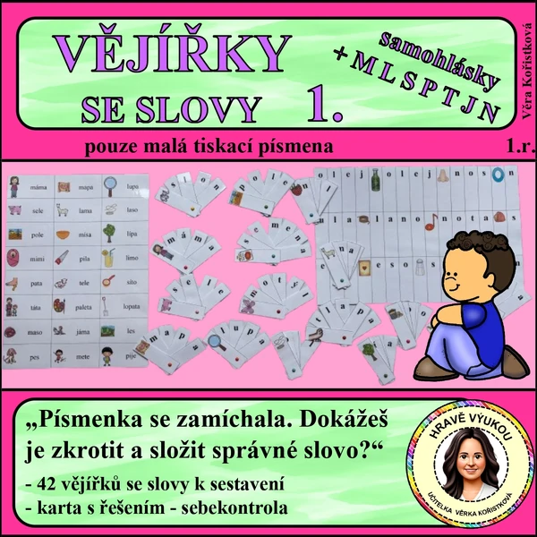 VĚJÍŘKY SE SLOVY 1 – malá písmena