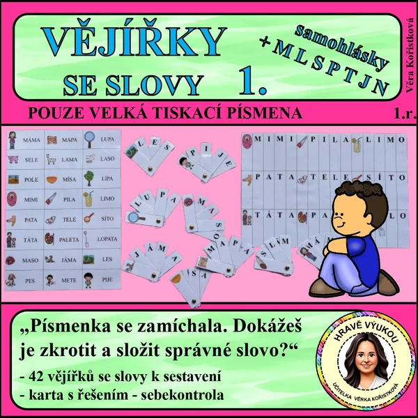 VĚJÍŘKY SE SLOVY 1 – VELKÁ PÍSMENA