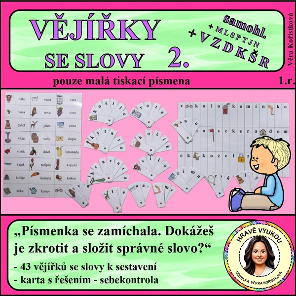 VĚJÍŘKY SE SLOVY 2 – malá písmena