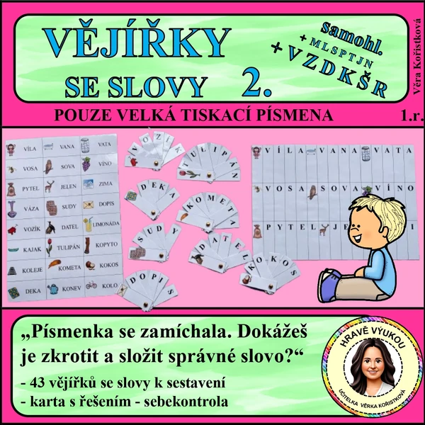 VĚJÍŘKY SE SLOVY 2 – VELKÁ PÍSMENA