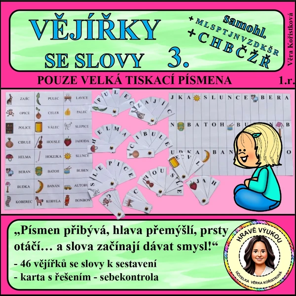 VĚJÍŘKY SE SLOVY 3 – VELKÁ PÍSMENKA