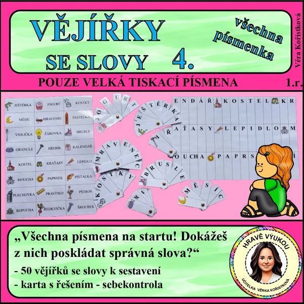 VĚJÍŘKY SE SLOVY 4 – VELKÁ PÍSMENKA