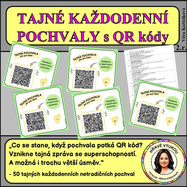 TAJNÉ KAŽDODENNÍ POCHVALY S QR KÓDY