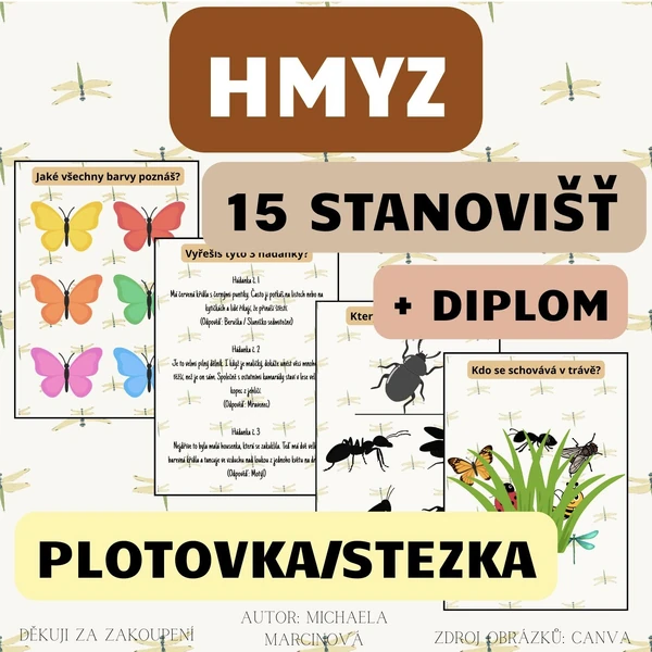HMYZ (15 úkolů + DIPLOM) - plotovka/stezka