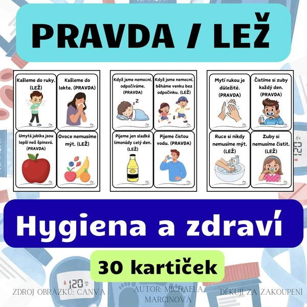 HYGIENA a ZDRAVÍ - pravda/lež - barevné