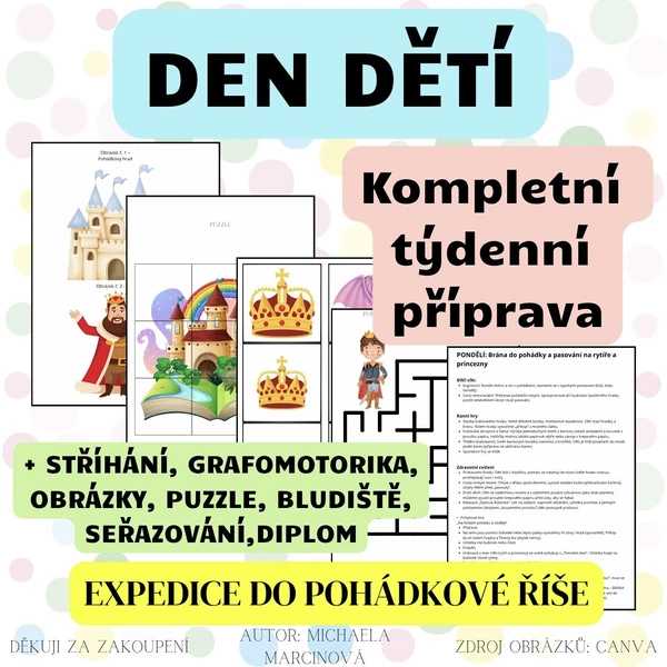 DEN DĚTÍ - Kompletní týdenní příprava