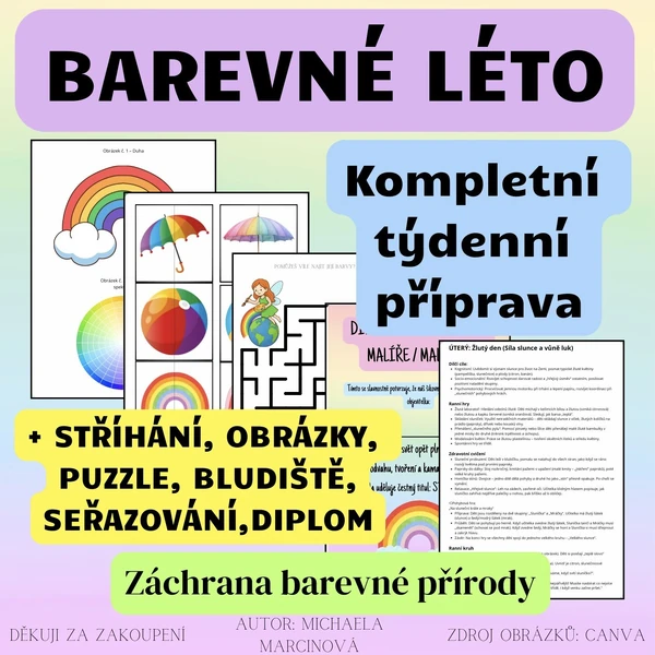 BAREVNÉ LÉTO - Kompletní týdenní příprava