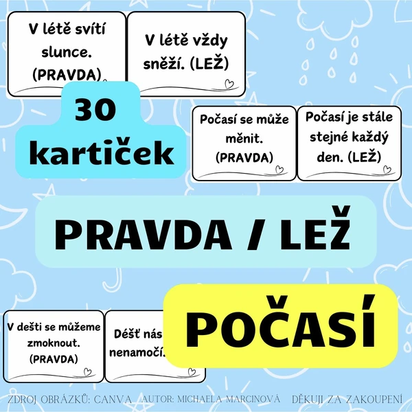 POČASÍ - pravda/lež 