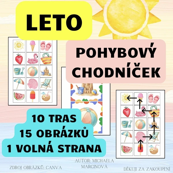 LÉTO - pohybový chodníček