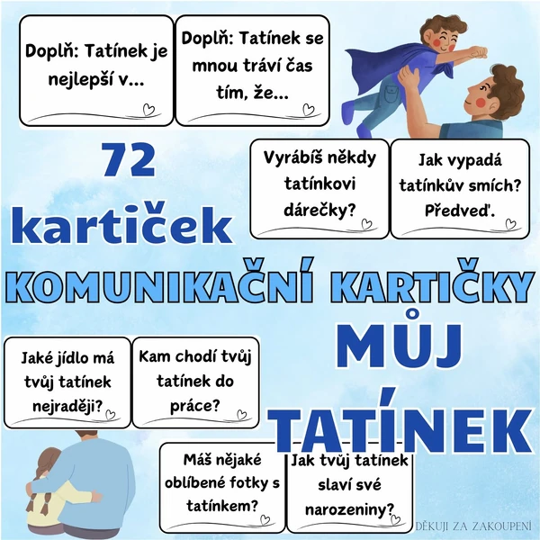 MŮJ TATÍNEK - 72 kartiček