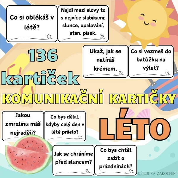 LÉTO - 136 komunikačních kartiček