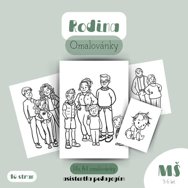 Rodina - Omalovánky