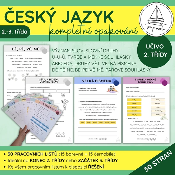 Český jazyk pro 2. třídu | kompletní opakování