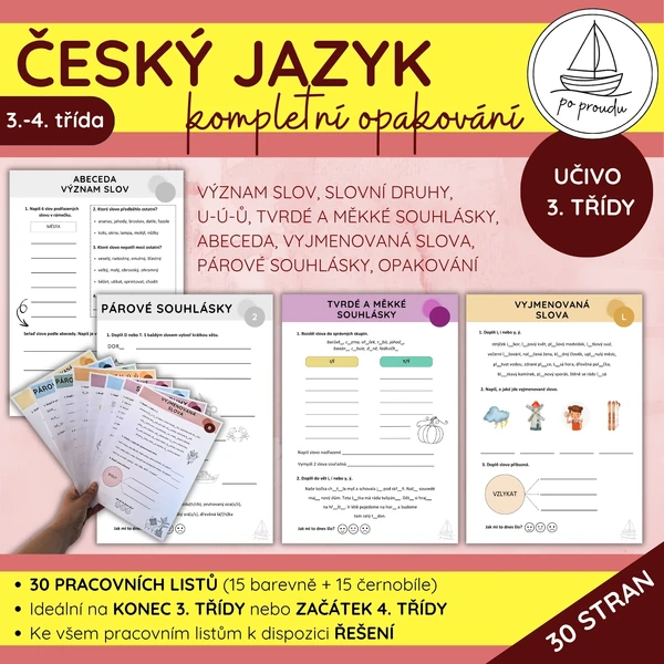Český jazyk pro 3. třídu | kompletní opakování