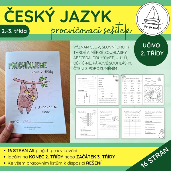 Český jazyk pro 2. třídu | procvičovací sešítek