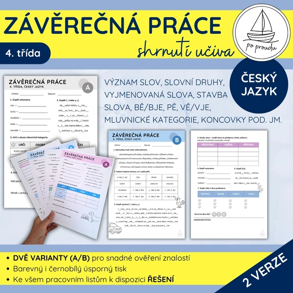 Závěrečná práce z českého jazyka | 4. třída