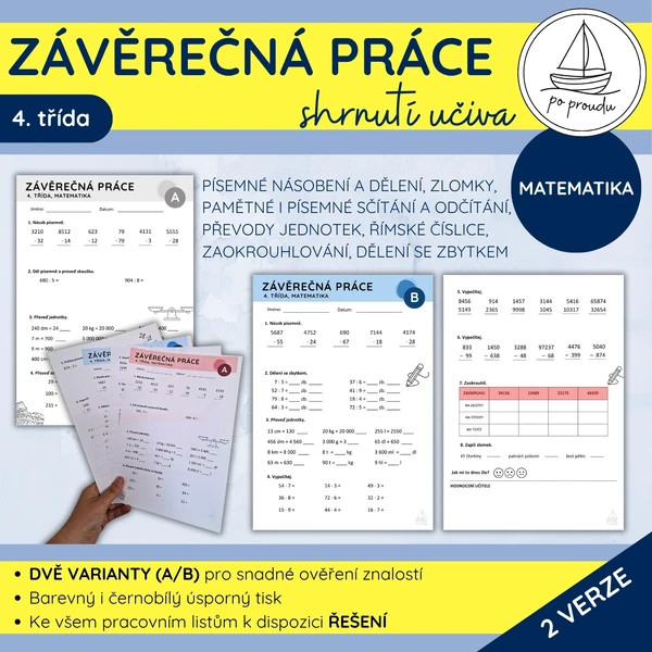 Závěrečná práce z matematiky | 4. třída