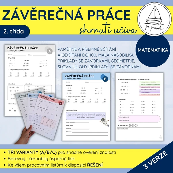 Závěrečná práce z matematiky | 2. třída