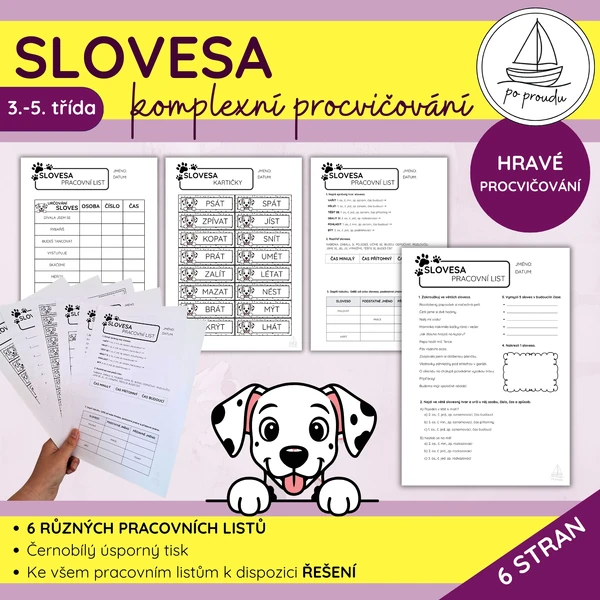 Slovesa | komplexní procvičování s dalmatinem