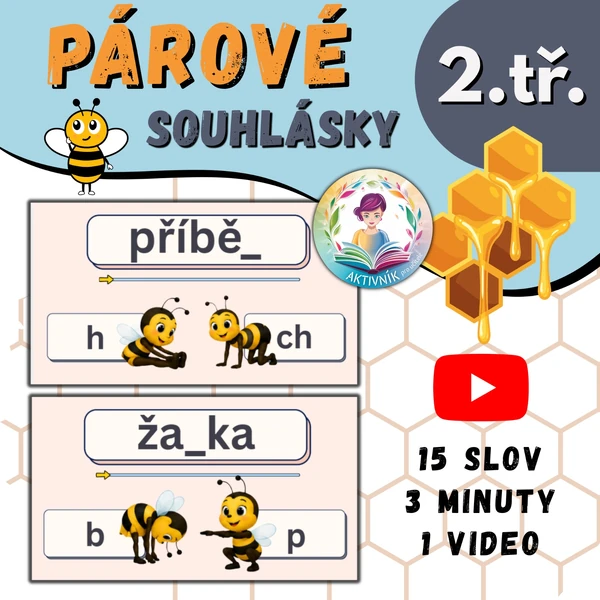 VČELÍ ROZCVIČKA - párové souhlásky