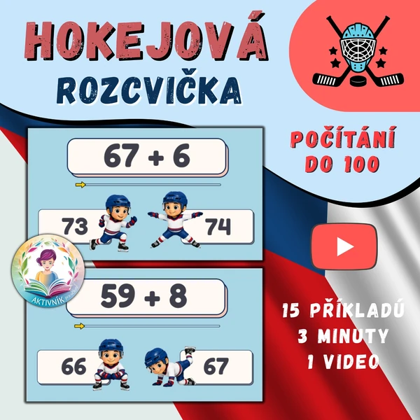 HOKEJOVÁ ROZCVIČKA-počítání do 100