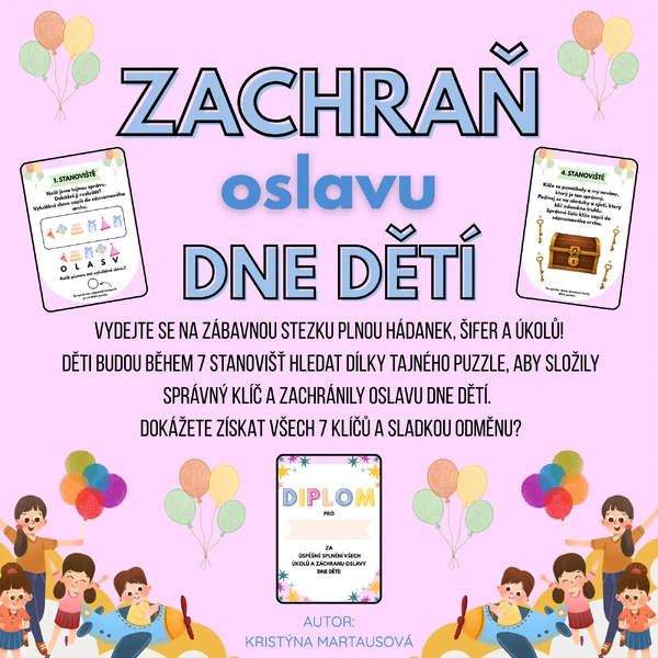 Zachraň oslavu Dne dětí! 🎈- Úniková hra pro ZŠ