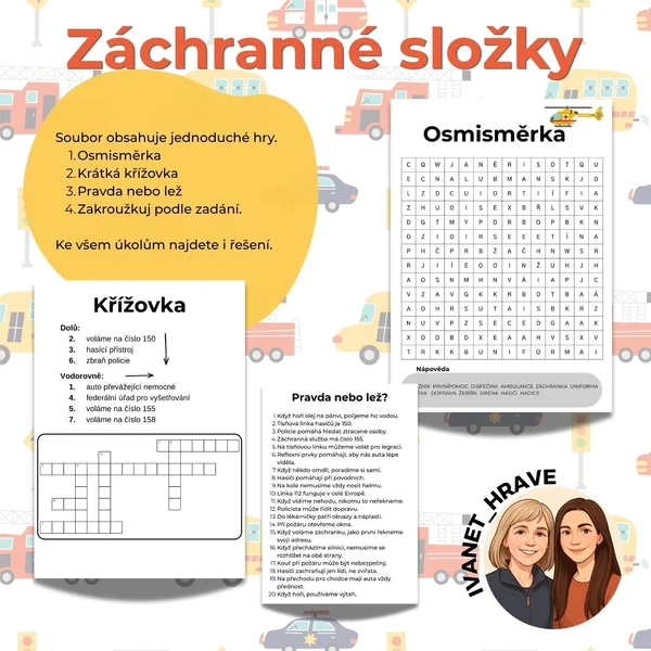 Záchranné složky - jednoduché hry