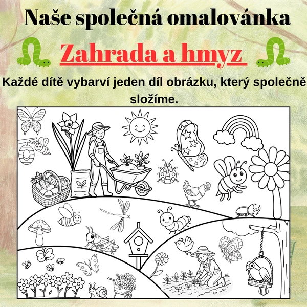 Mega omalovánky – Zahrada a hmyz | 2, 8 a 18 částí