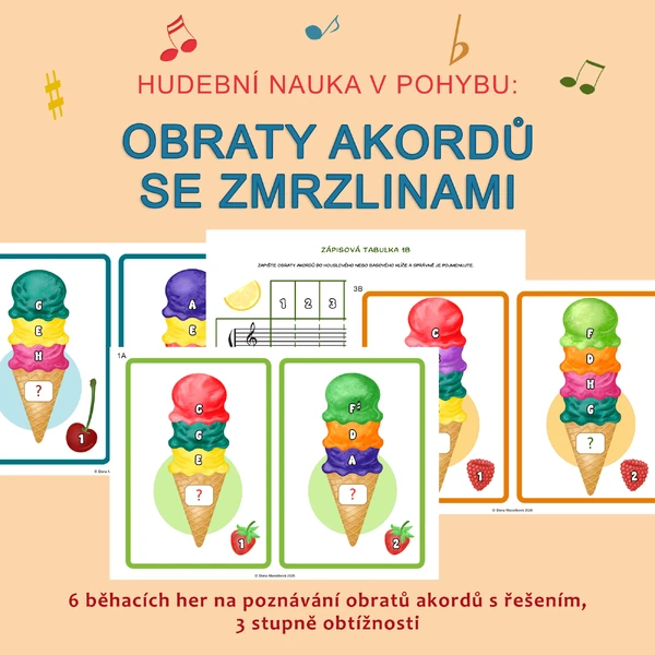 Hudební nauka v pohybu: Obraty akordů se zmrzlinami