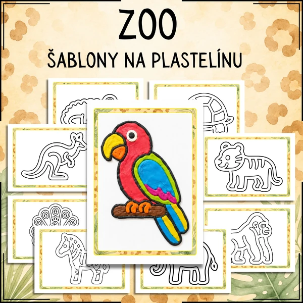ZOO - Šablony na plastelínu