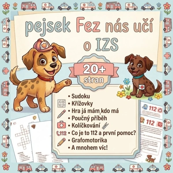 Pejsek Fez nás učí o IZS 🐶🚑🚒🚓