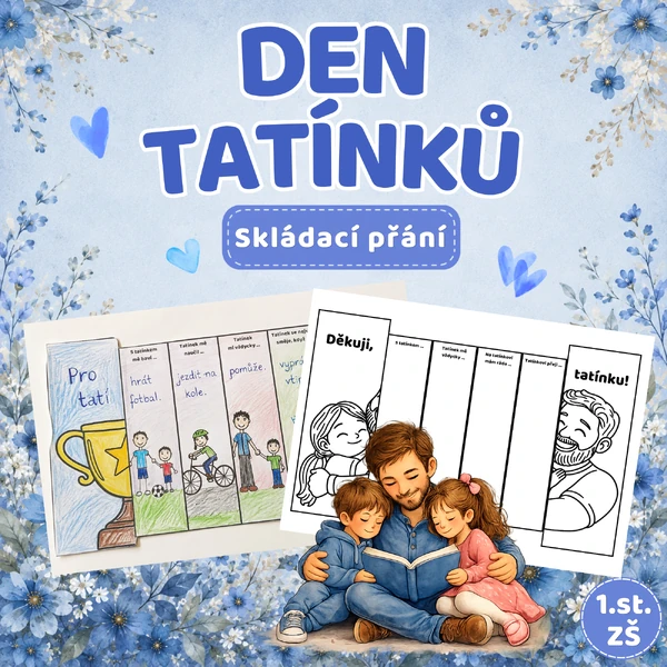 Den otců - skládací přání