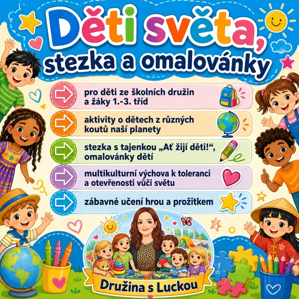 Den dětí, Děti světa, stezka a omalovánky