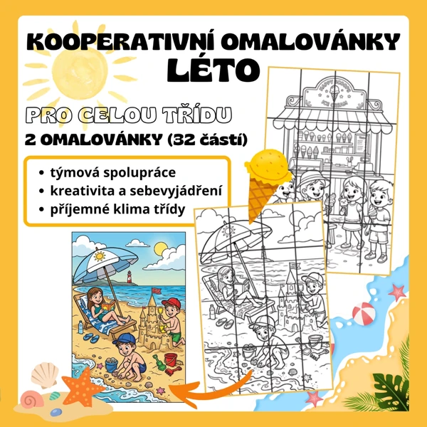 Kooperativní omalovánky - LÉTO