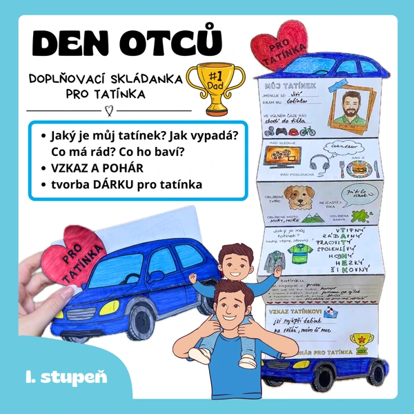 DEN OTCŮ - doplňovací skládanka pro tatínky