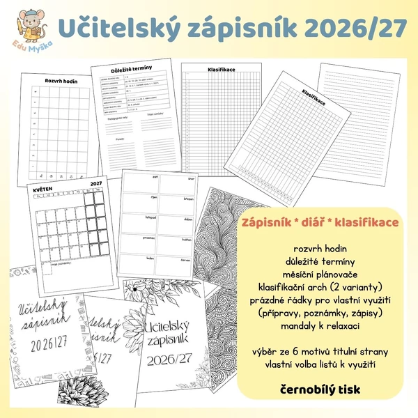 Učitelský zápisník * diář 2026/27